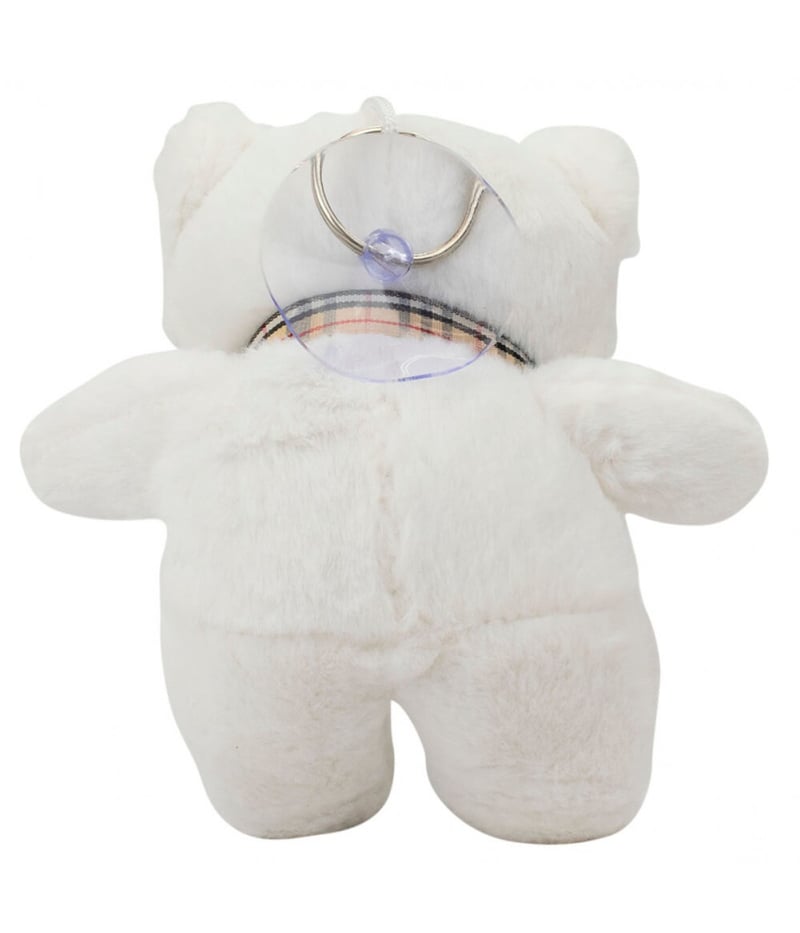 Chaveiro Urso Branco Laço 15cm - Pelúcia