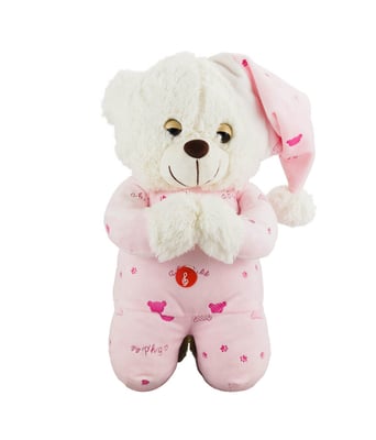 Home Variedades  Urso Pijama Rosa Reza 36cm - Pelúcia  1