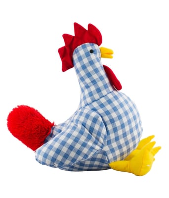 Home Variedades  Galo Pano Quadriculado Azul 37cm - Pelúcia  2