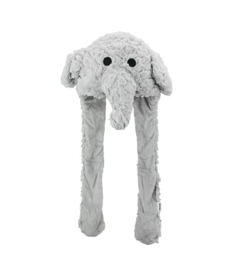 Home Variedades  Gorro Orelhas Mexem Elefante Cinza 22cm  1