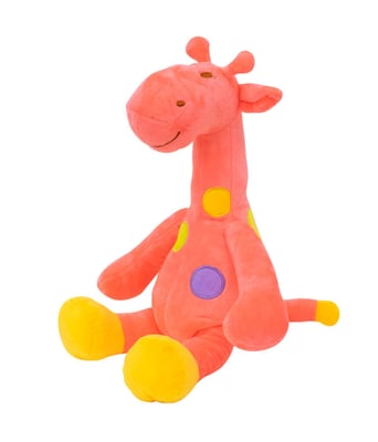 Home Variedades Girafa Rosa Pintas Coloridas 29cm - Pelúcia 2 Home Variedades Girafa Rosa Pintas Coloridas 29cm - Pelúcia 2