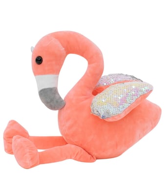 Home Variedades  Flamingo Rosa Asas Lantejoulas 18cm - Pelúcia  2
