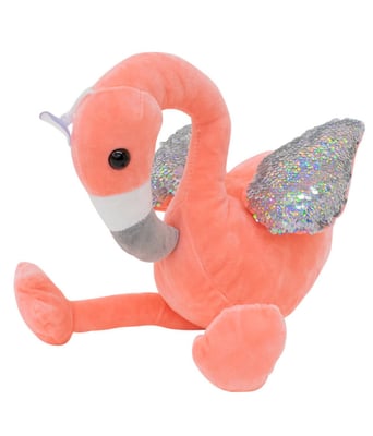 Home Variedades  Flamingo Rosa Asas Lantejoulas 18cm - Pelúcia  4