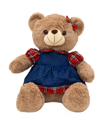 Home Variedades  Urso Saia Camisa Quadriculada 48cm - Pelúcia  1