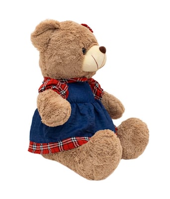 Home Variedades  Urso Saia Camisa Quadriculada 48cm - Pelúcia  2