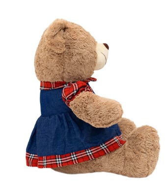 Home Variedades  Urso Saia Camisa Quadriculada 48cm - Pelúcia  3