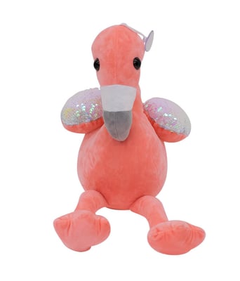 Home Variedades  Flamingo Rosa Asas Lantejoulas 32cm - Pelúcia  2