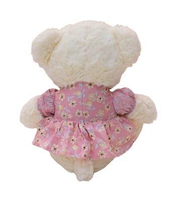 Home Variedades Urso Vestido Florido 30cm - Pelúcia 4 Home Variedades Urso Vestido Florido 30cm - Pelúcia 4