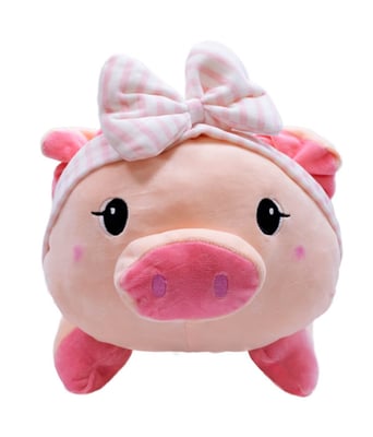 Home Variedades Porco Roupa Laço Deitado 34cm - Pelúcia 2 Home Variedades Porco Roupa Laço Deitado 34cm - Pelúcia 2