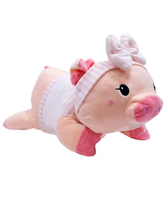 Home Variedades Porco Roupa Laço Deitado 34cm - Pelúcia 1 Home Variedades Porco Roupa Laço Deitado 34cm - Pelúcia 1