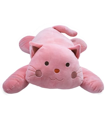 Home Variedades Gato Rosa Deitado 47cm - Pelúcia 1 Home Variedades Gato Rosa Deitado 47cm - Pelúcia 1