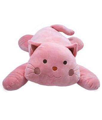 Home Variedades  Gato Rosa Deitado 47cm - Pelúcia  1