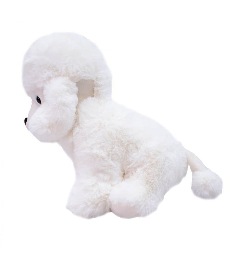 Cachorro Poodle Branco 25cm - Pelúcia