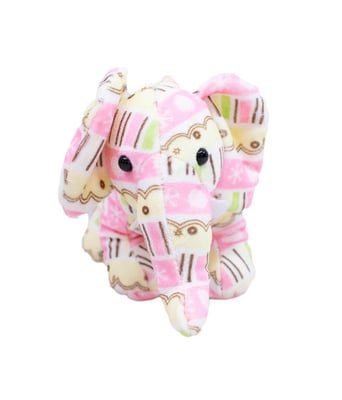 Home Variedades  Elefante Rosa Em Pé 12cm - Pelúcia  2