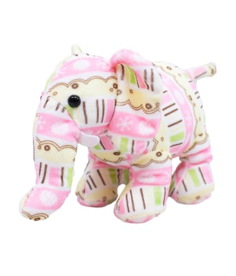 Home Variedades  Elefante Rosa Em Pé 12cm - Pelúcia  1