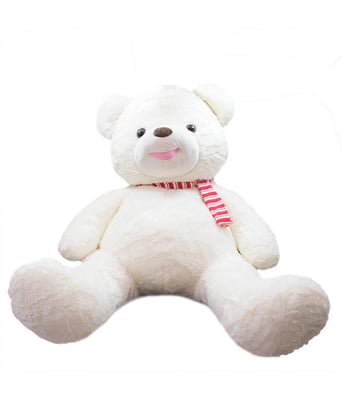 Home Variedades Urso Branco Laço 94cm - Pelúcia 1 Home Variedades Urso Branco Laço 94cm - Pelúcia 1