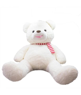 Home Variedades  Urso Branco Laço 58cm - Pelúcia  1