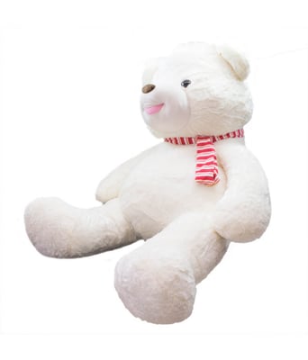 Home Variedades  Urso Branco Laço 94cm - Pelúcia  2