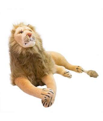 Home Variedades Leão Realista Deitado 103cm - Pelúcia Enfeite 1 Home Variedades Leão Realista Deitado 103cm - Pelúcia Enfeite 1