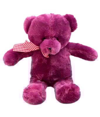 Home Variedades Urso Vinho Laço 43cm - Pelúcia 1 Home Variedades Urso Vinho Laço 43cm - Pelúcia 1
