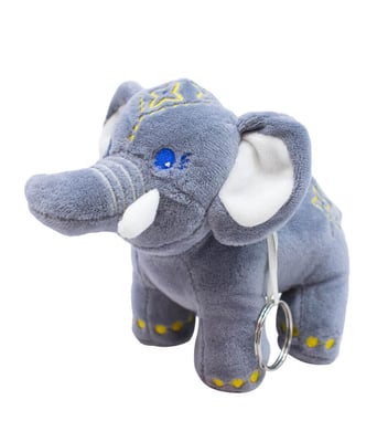 Home Variedades  Chaveiro Elefante Cinza 14cm - Pelúcia  2