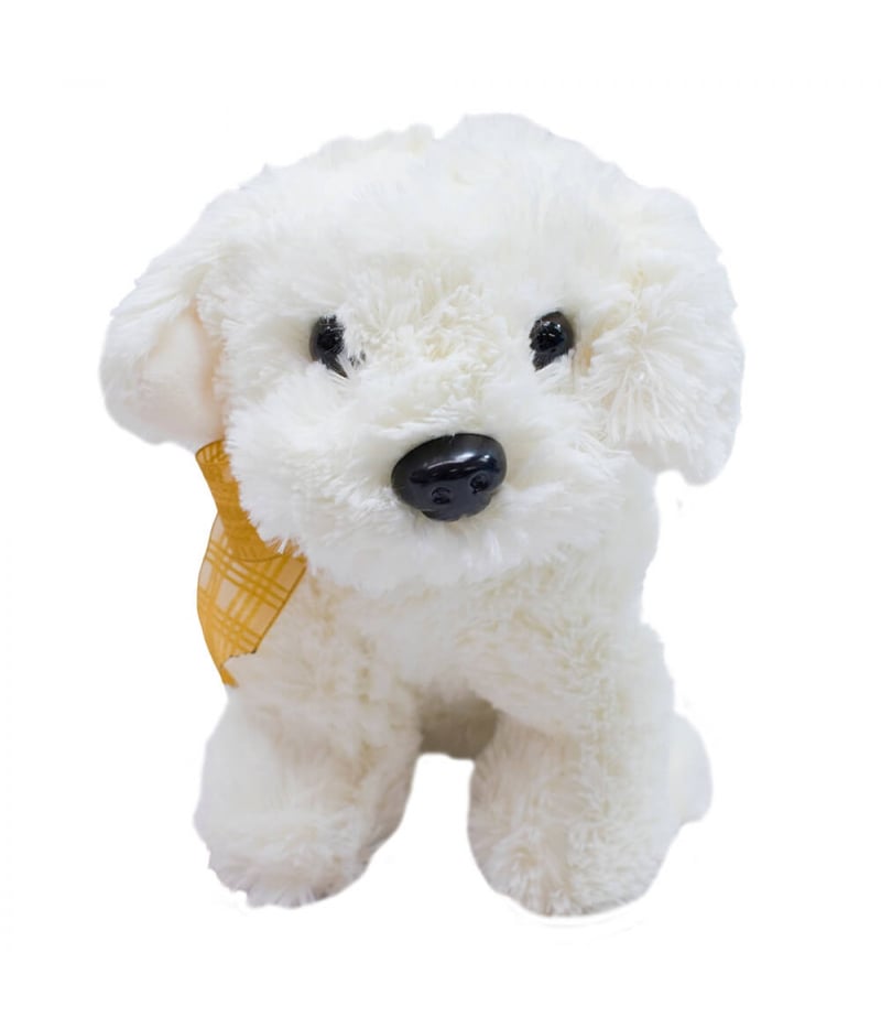 Chaveiro Cachorro Laço Orelhas Brancos 17cm - Pelúcia
