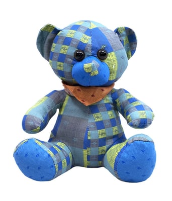 Home Variedades Urso Azul De Pano Sentado Laço Pescoço 1 Home Variedades Urso Azul De Pano Sentado Laço Pescoço 1