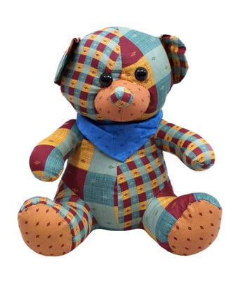 Home Variedades  Urso Laranja De Pano Sentado Laço Pescoço   1