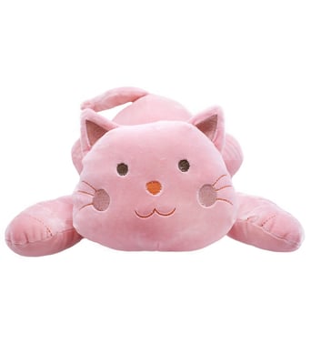 Home Variedades  Gato Rosa Deitado 37cm - Pelúcia  1