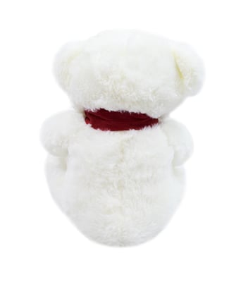 Home Variedades  Urso Branco Cachecol Vermelho 35cm - Pelúcia  3