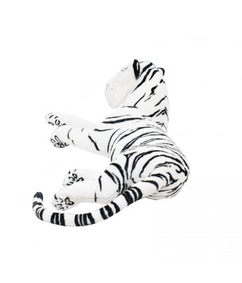 Home Variedades  Tigre Branco Realista Deitado 99cm - Pelúcia  3