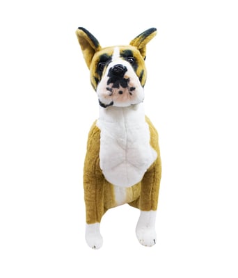 Home Variedades  Cachorro Boxer Realista Sentado 63cm  1