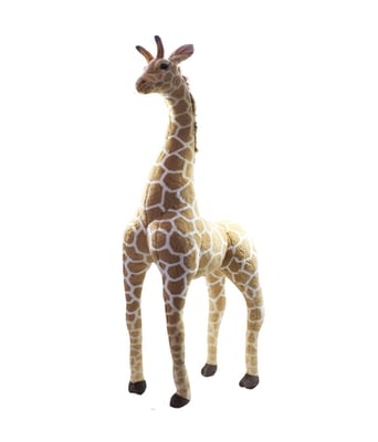 Tudo em Caixa  Girafa Realista Em Pé 121cm - Pelúcia  1