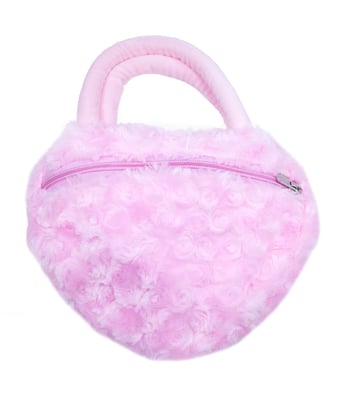 Home Variedades  Bolsa Pelúcia Cachorro Poodle Rosa 25X22cm  2