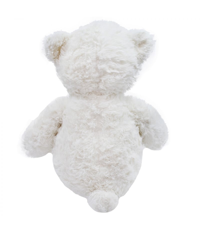 Urso Branco Com Laço 35cm - Pelúcia