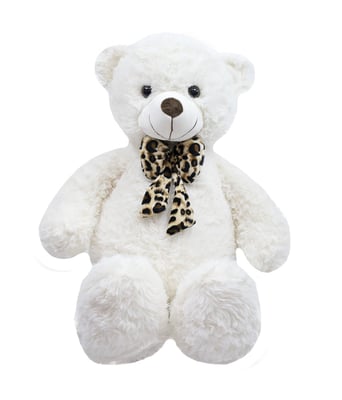 Home Variedades  Urso Branco Com Laço 35cm - Pelúcia  1