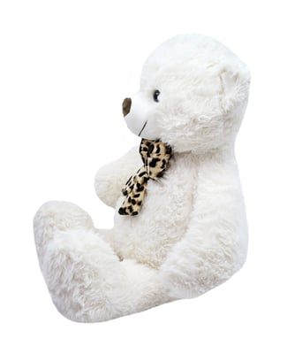 Home Variedades  Urso Branco Com Laço 35cm - Pelúcia  2