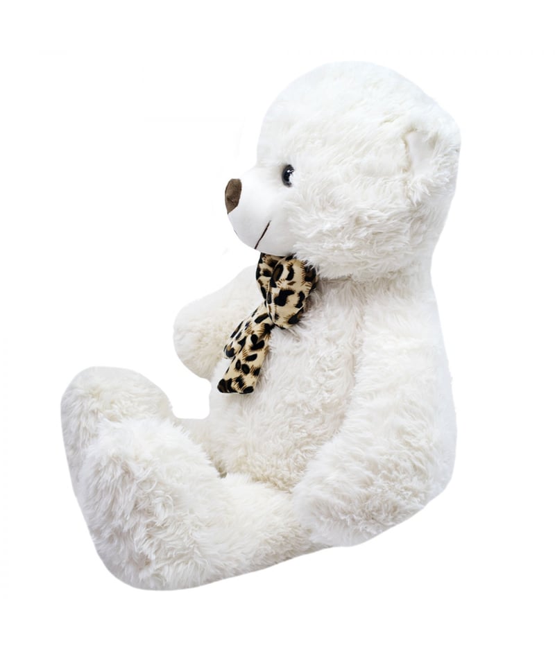 Urso Branco Com Laço 35cm - Pelúcia