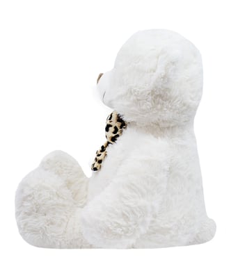 Home Variedades  Urso Branco Com Laço 35cm - Pelúcia  3