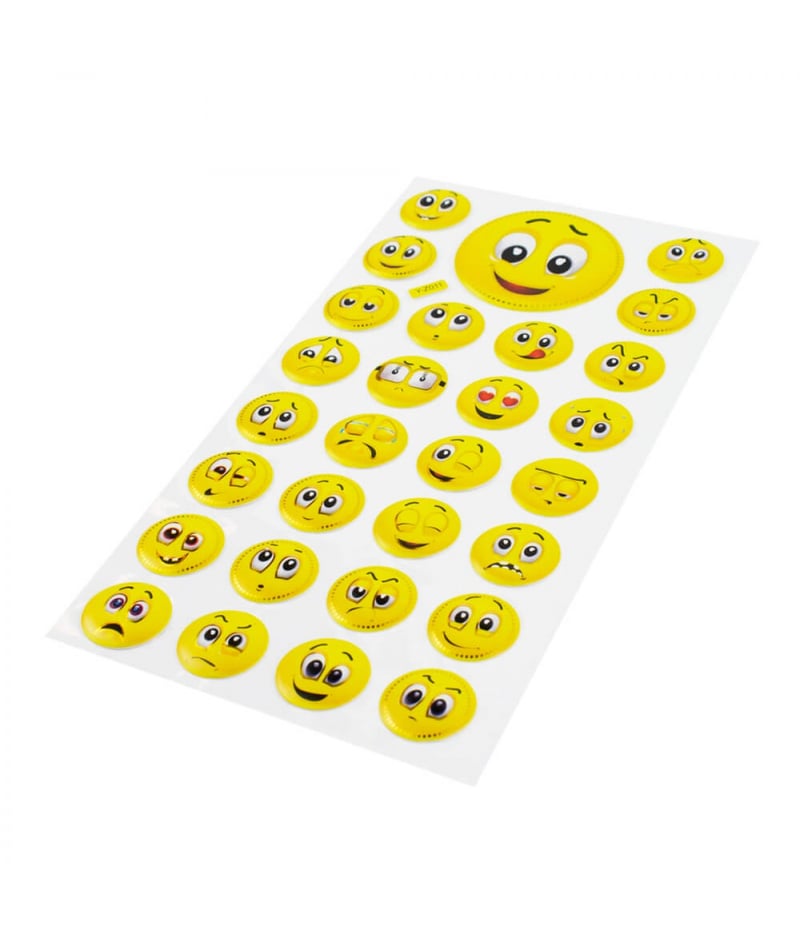 Cartela Adesivos Emojis Modelo I