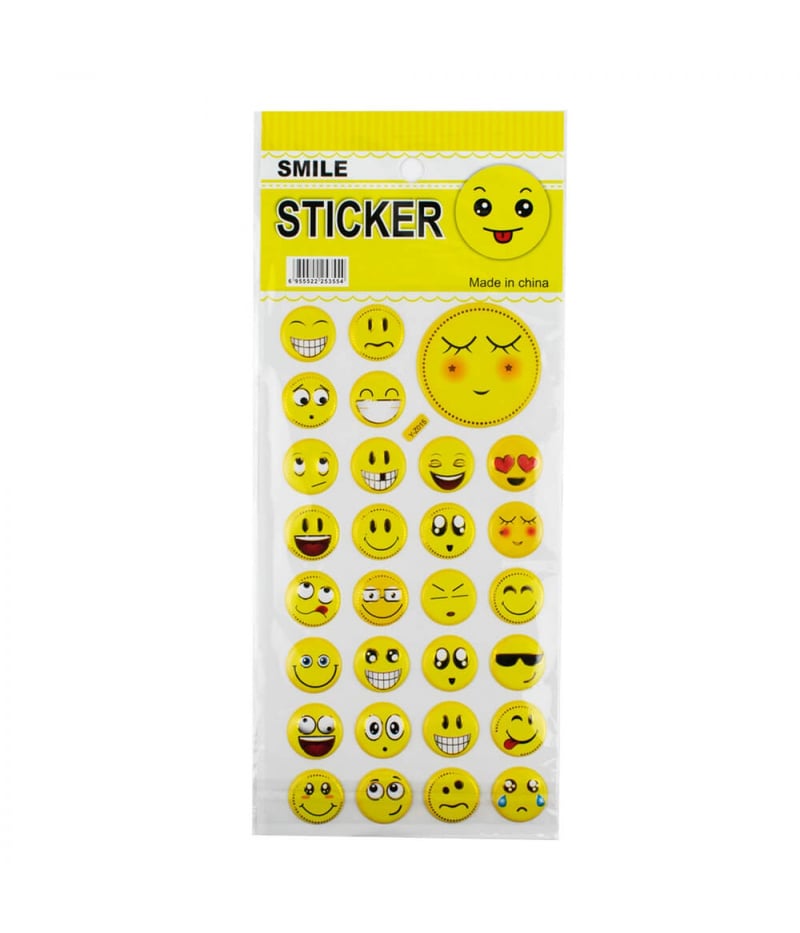 Cartela Adesivos Emojis Modelo H