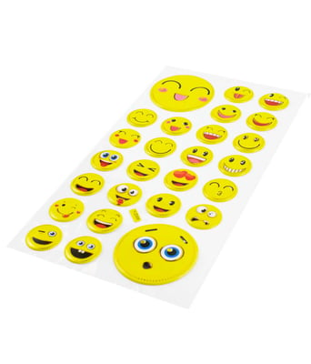 Home Variedades  Cartela Adesivos Emojis Modelo G  2