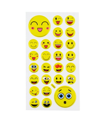Home Variedades  Cartela Adesivos Emojis Modelo D  1
