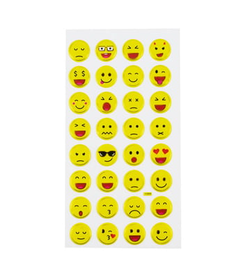 Home Variedades  Cartela Adesivos Emojis Modelo C  1