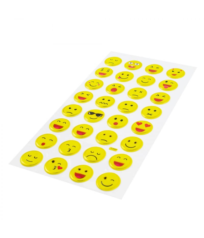 Cartela Adesivos Emojis Modelo C