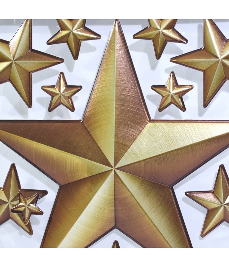 Adesivo Estrelas Douradas 31.5X30.5cm - Adesivo