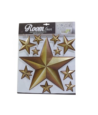 Home Variedades  Adesivo Estrelas Douradas 31.5X30.5cm  1