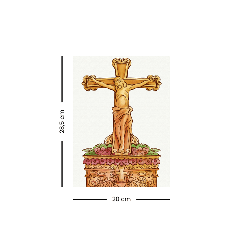 Quadro Decorativo  MDF 3mm 20x28,5 cm - Religioso
