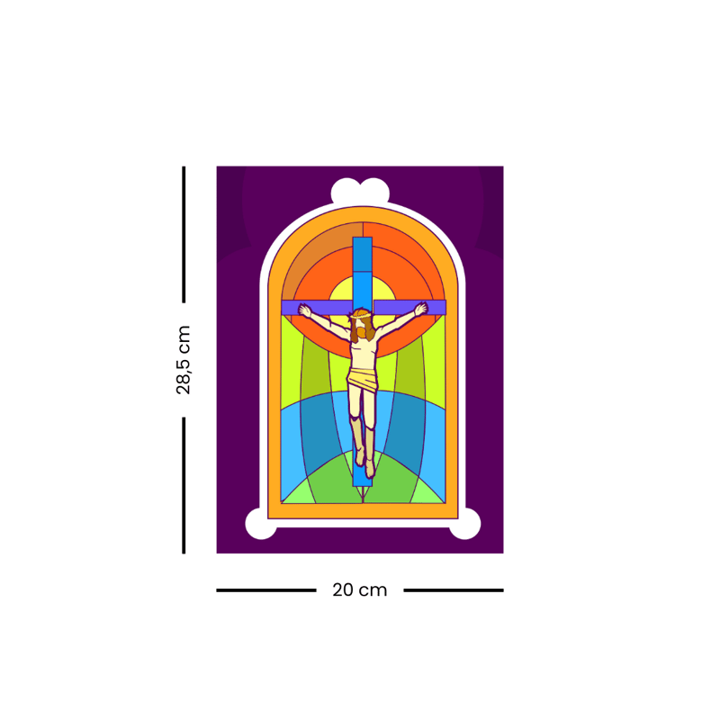 Quadro Decorativo  MDF 3mm 20x28,5 cm - Religioso