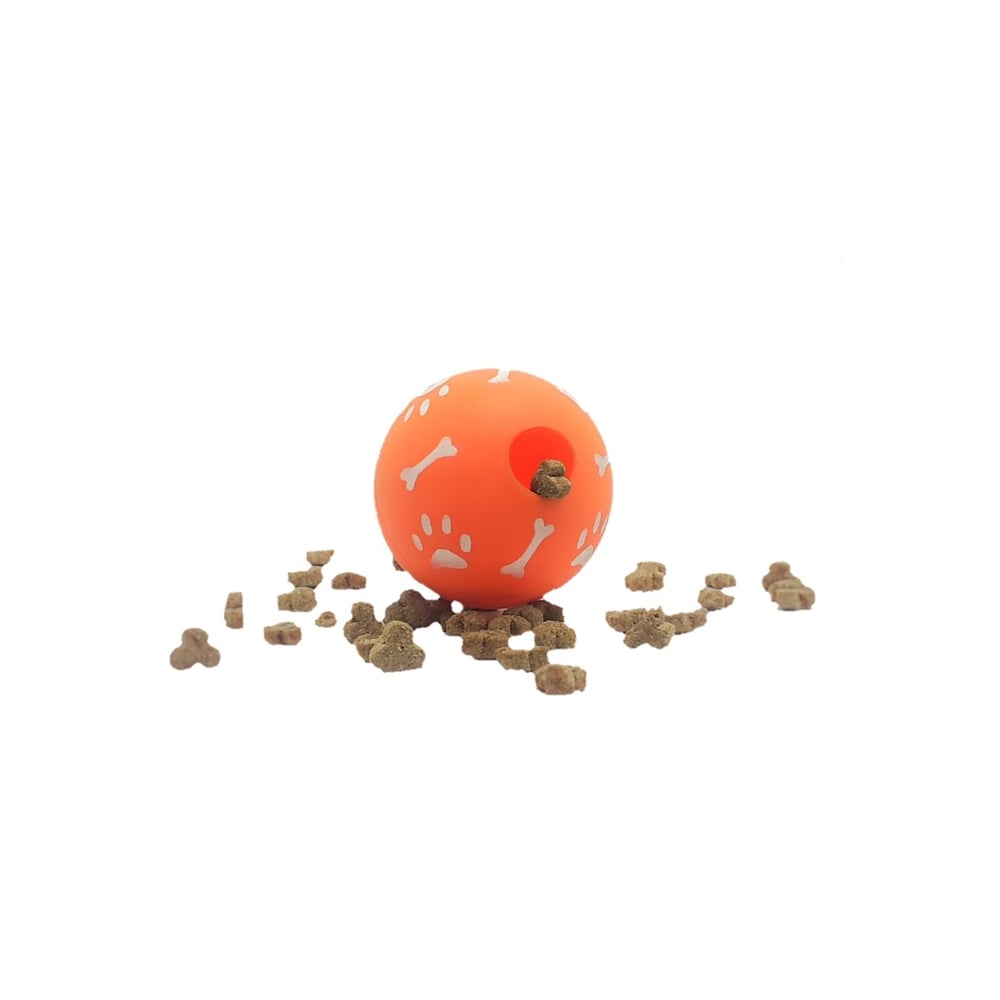Bolinha Comedouro Patinha Cai Ração Para Adestramento Pet e Interação